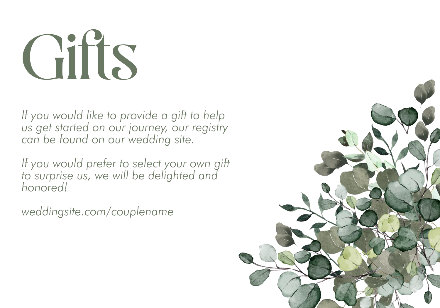 Greenery Only Invitation Suite Template - 030 - Image 9