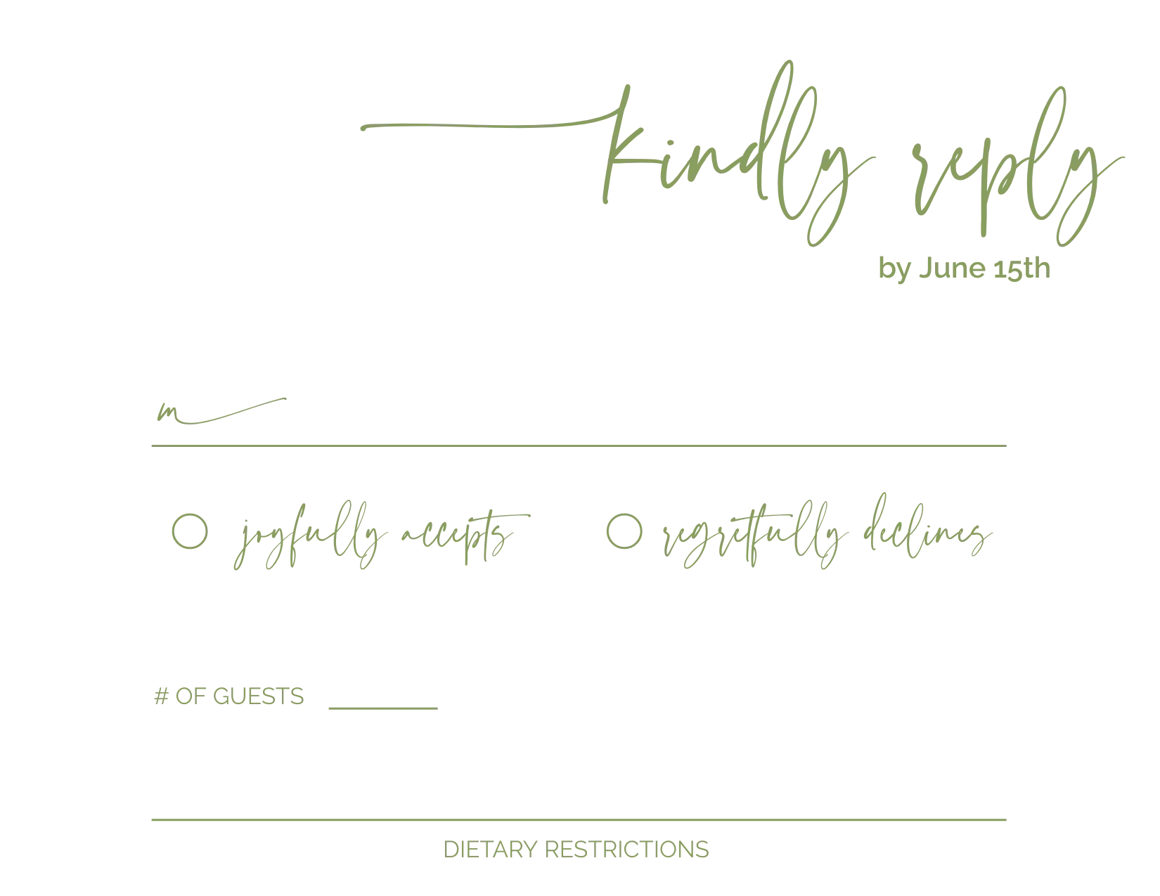 Greenery Only Minimalist Invitation Suite Template - 025 - Image 8