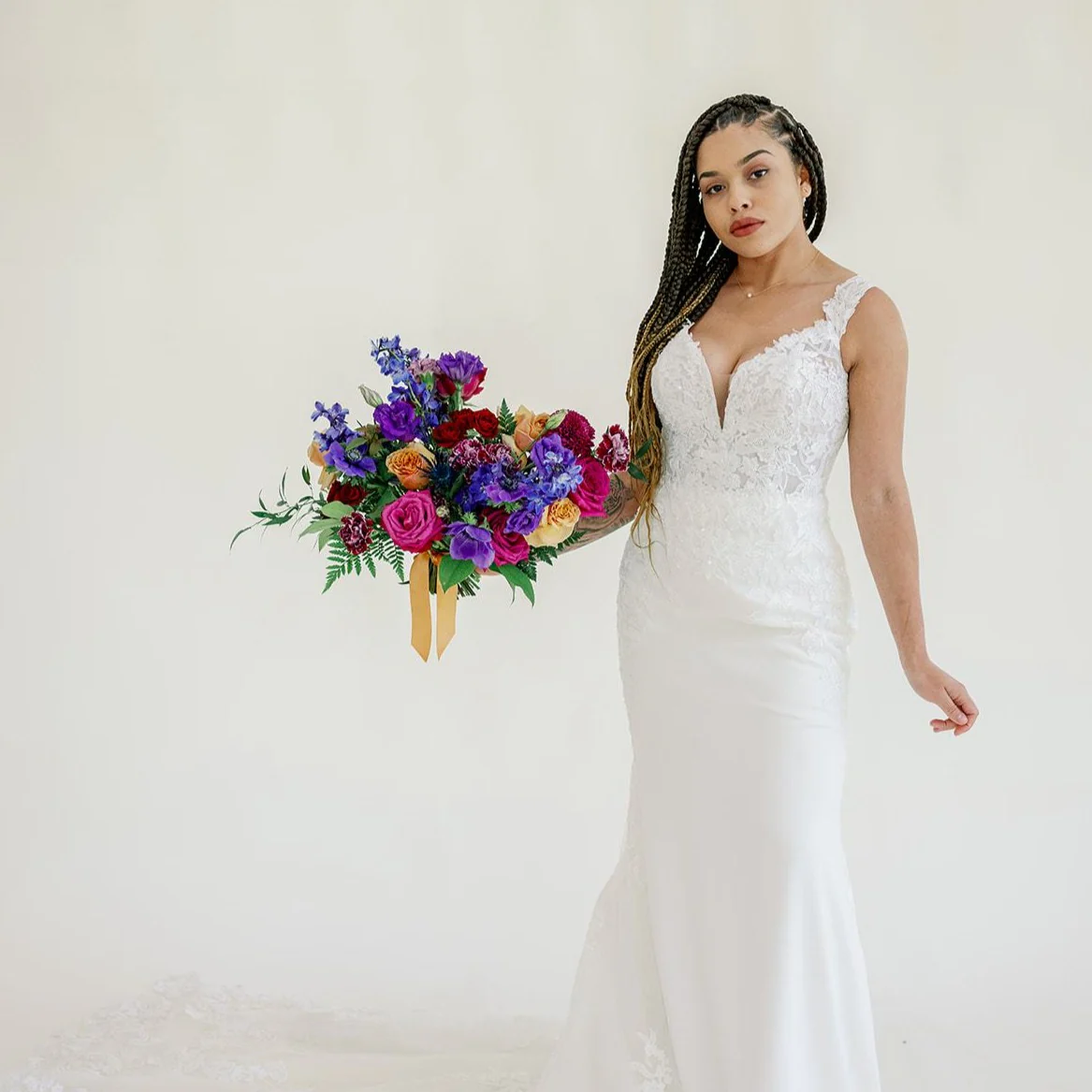 Jewel Tones Full DIY Bridal and 4-5 Bridesmaid Bouquets - Image 2