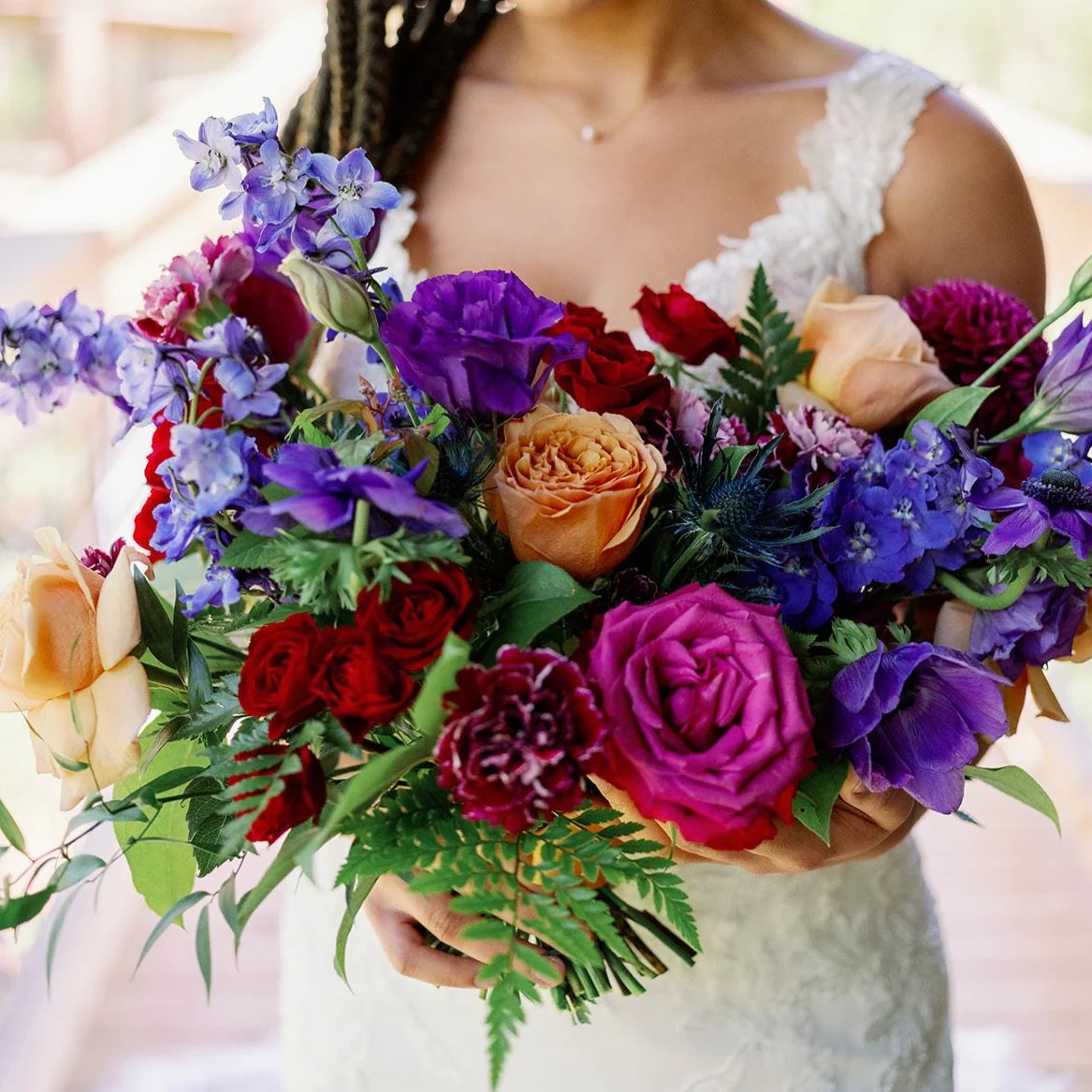 Jewel Tones Full DIY Bridal and 4-5 Bridesmaid Bouquets - Image 5