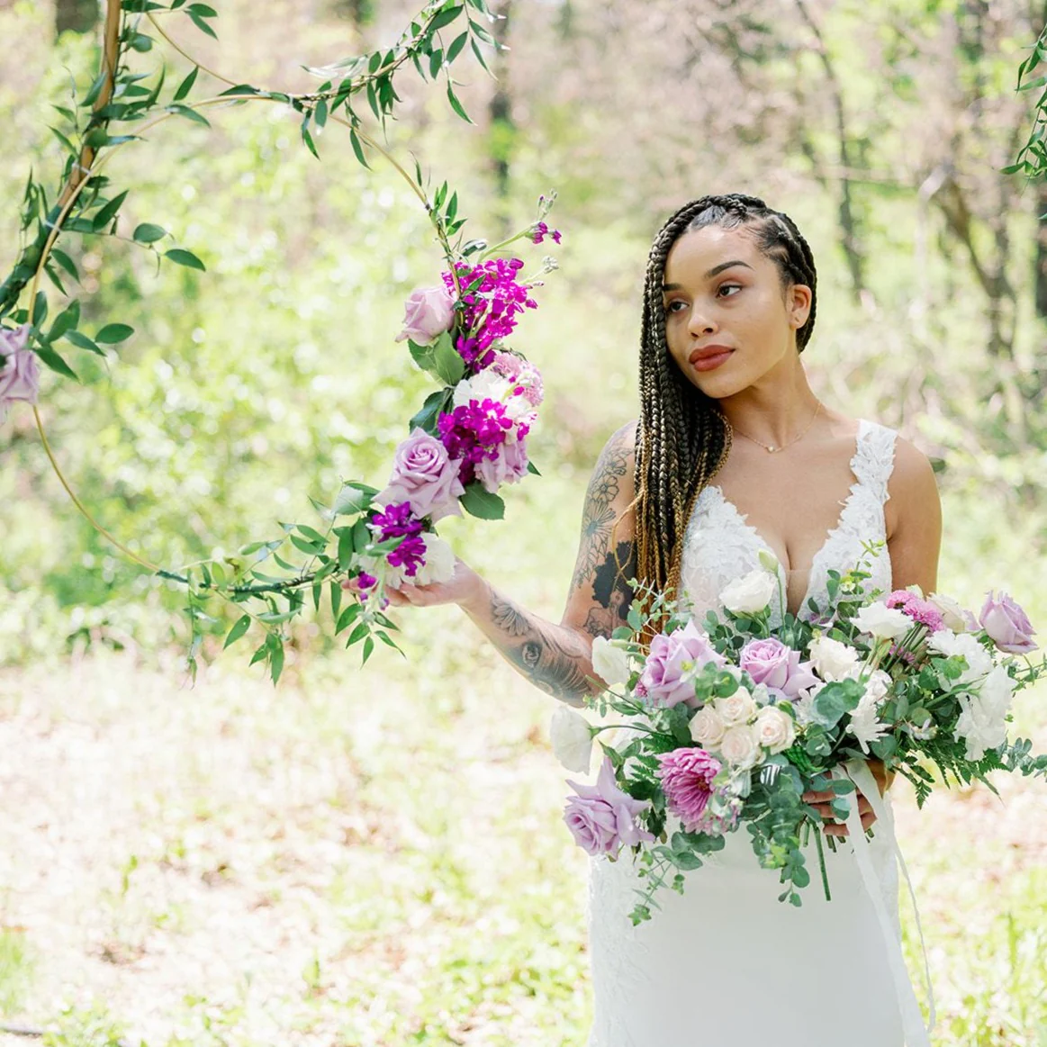 Lavender and Cream Full DIY Ceremony Flowers