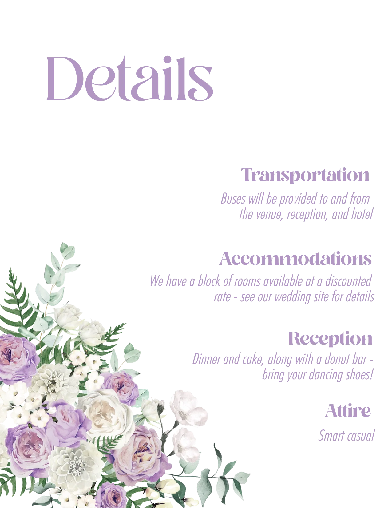 Lavender and Cream Invitation Suite Template - 030 - Image 7