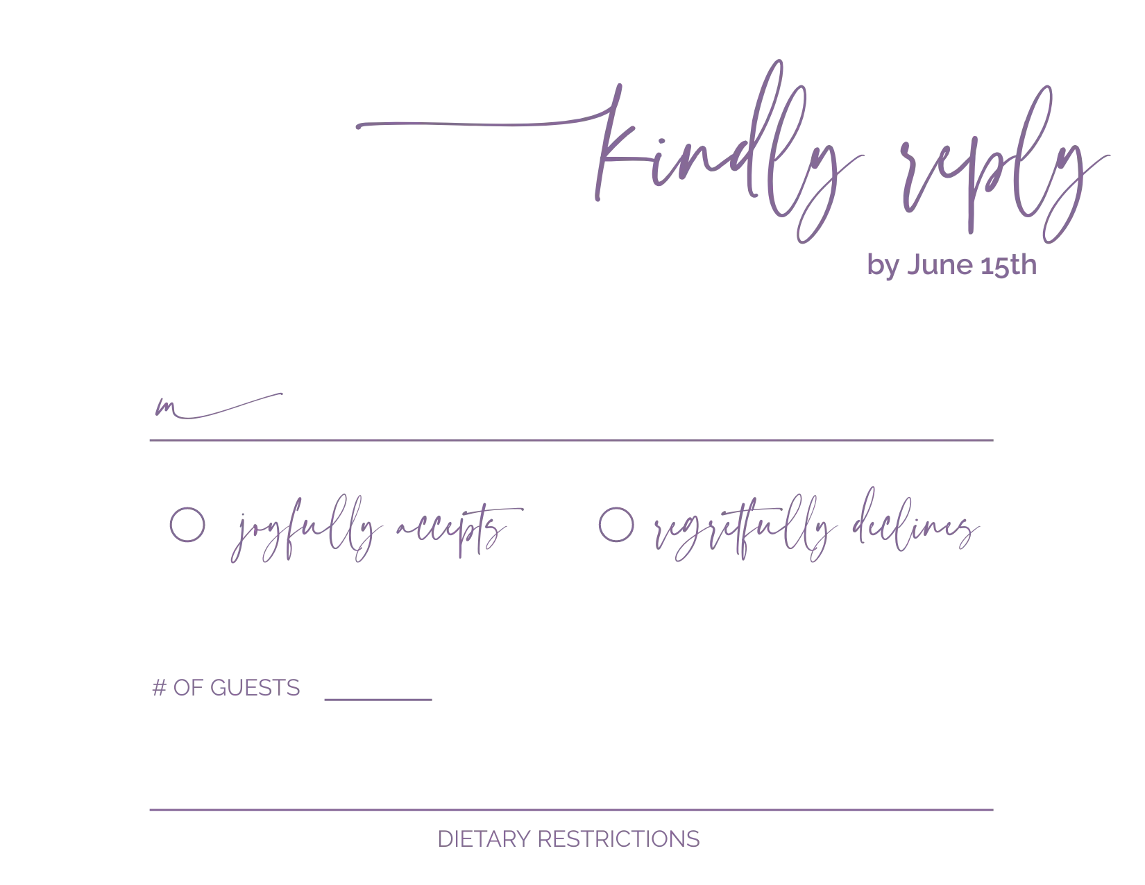 Lavender and Cream Minimalist Invitation Suite Template - 025 - Image 8