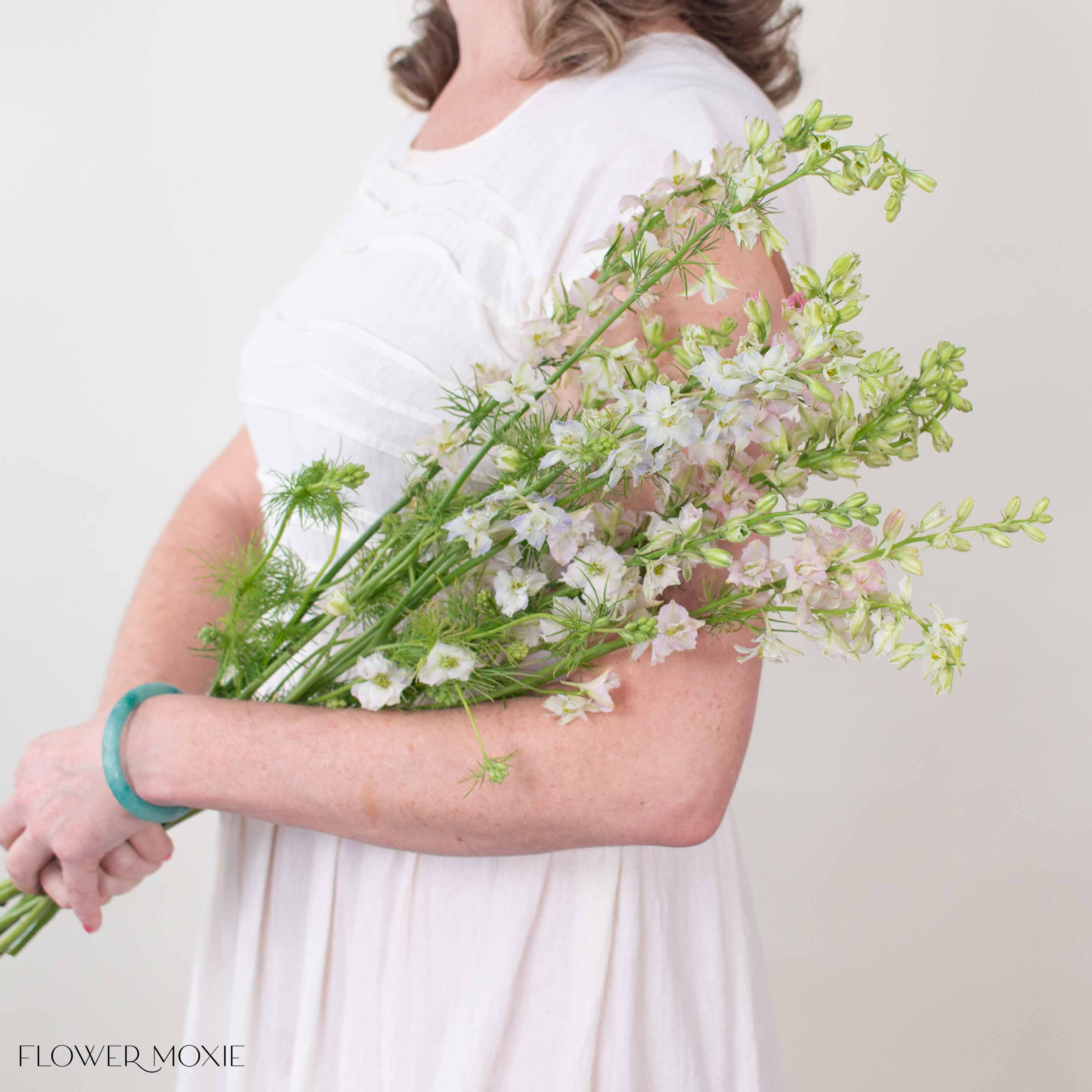 Light Pink Larkspur Flower - Image 3