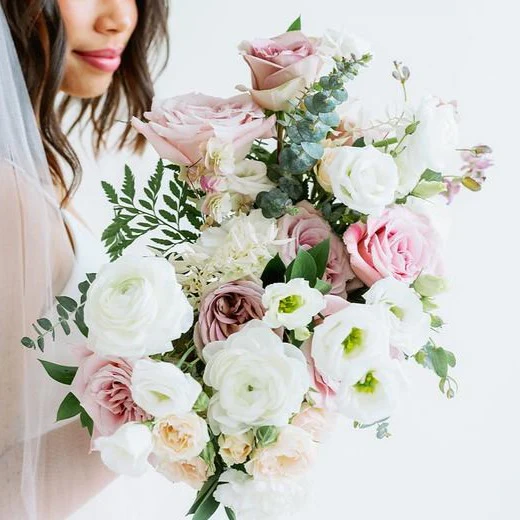 Mauve and Cream Full DIY Bridal and 4-5 Bridesmaid Bouquets - Image 2