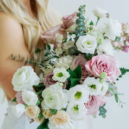 Mauve and Cream Full DIY Bridal and 4-5 Bridesmaid Bouquets - Image 4