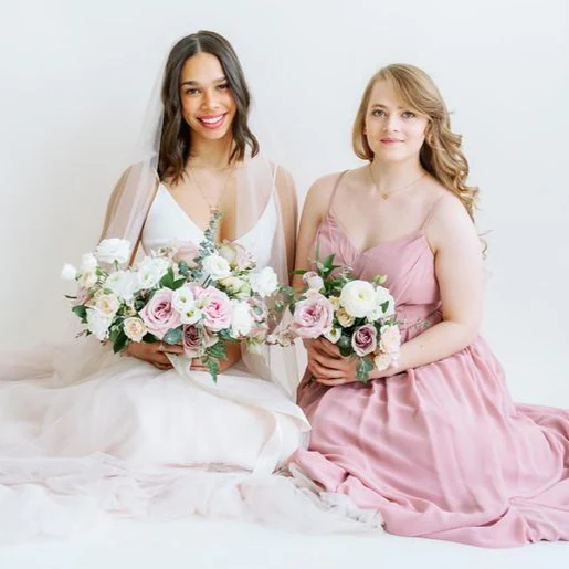 Mauve and Cream Full DIY Bridesmaid Bouquets - Makes 5-6 - Image 2