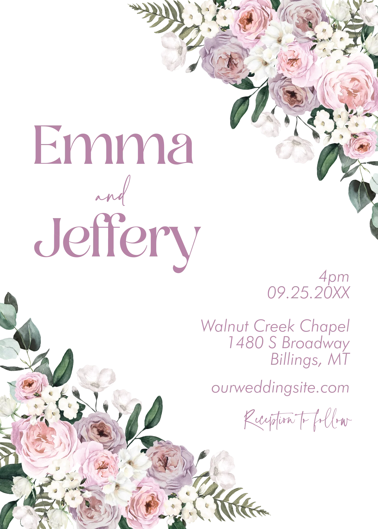 Mauve and Cream Invitation Suite Template - 030 - Image 5