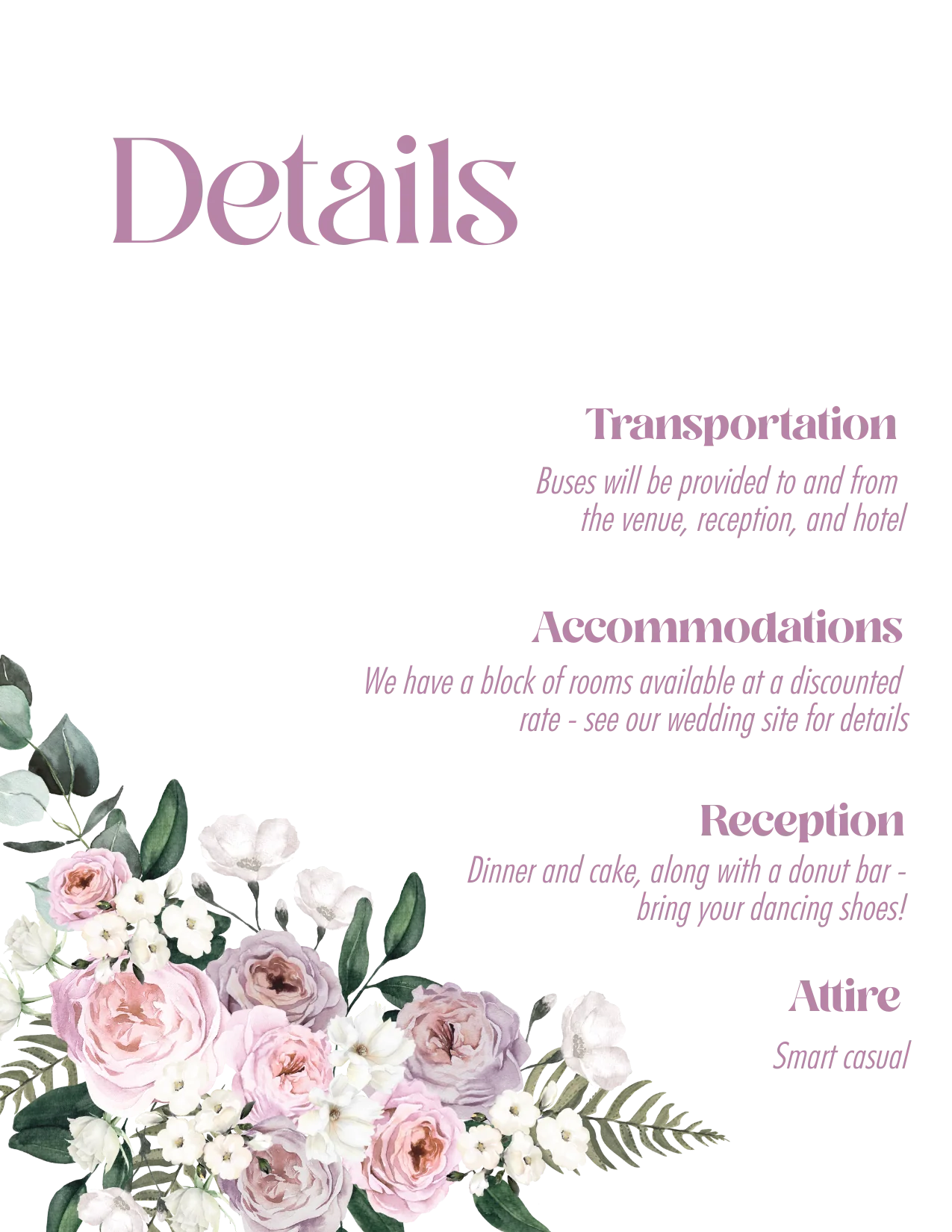 Mauve and Cream Invitation Suite Template - 030 - Image 7