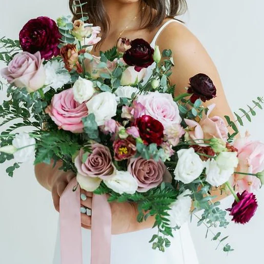 Mauve and Plum Full DIY Bridal and 4-5 Bridesmaid Bouquets