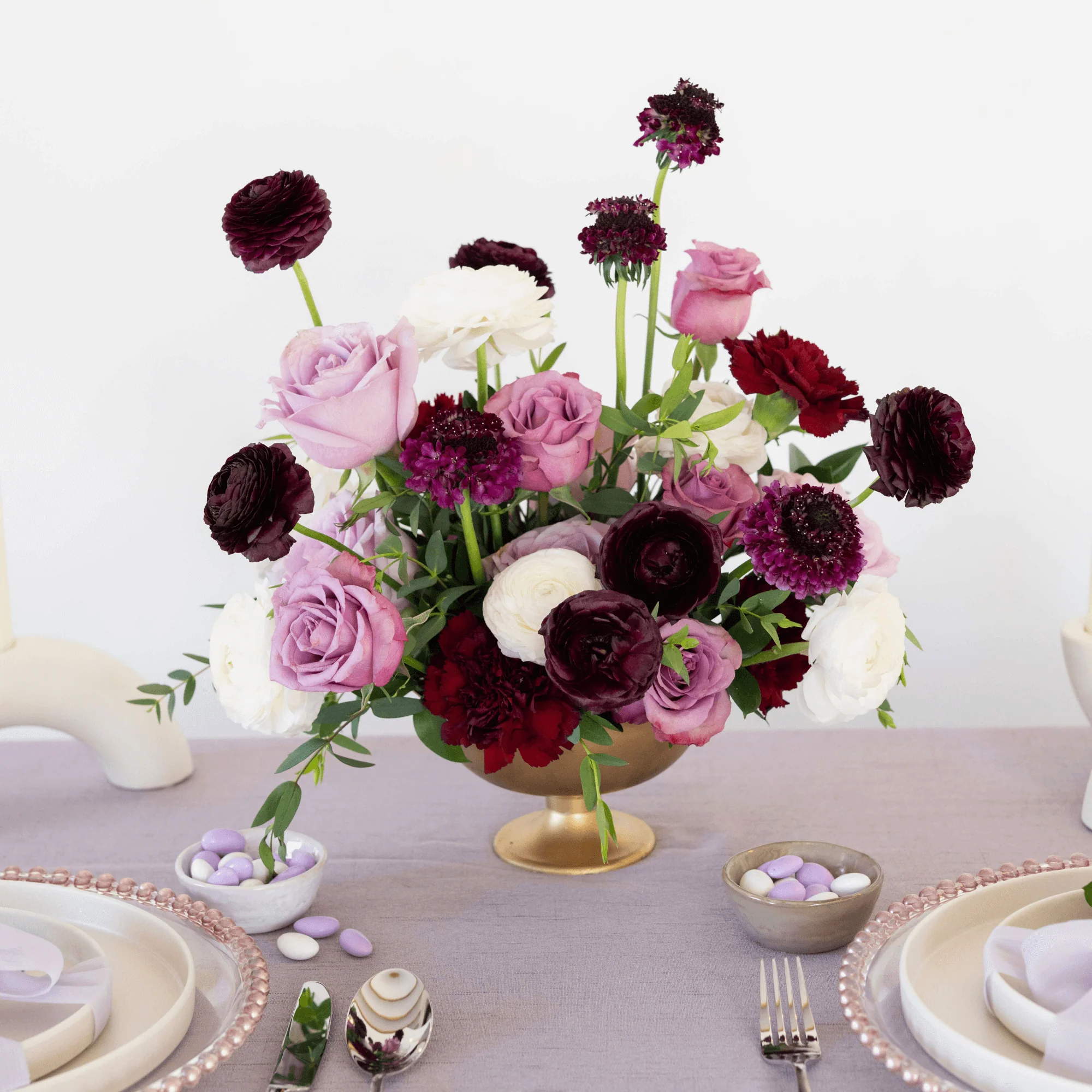 Mauve and Plum Premade Plus - 8 Centerpieces