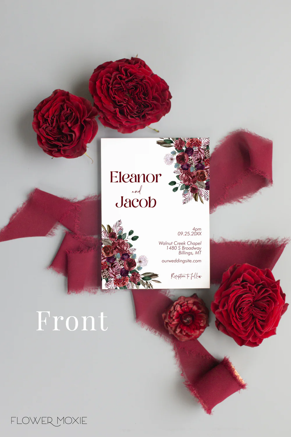 Moody Scarlet Invitation Suite Template - 030 - Image 3