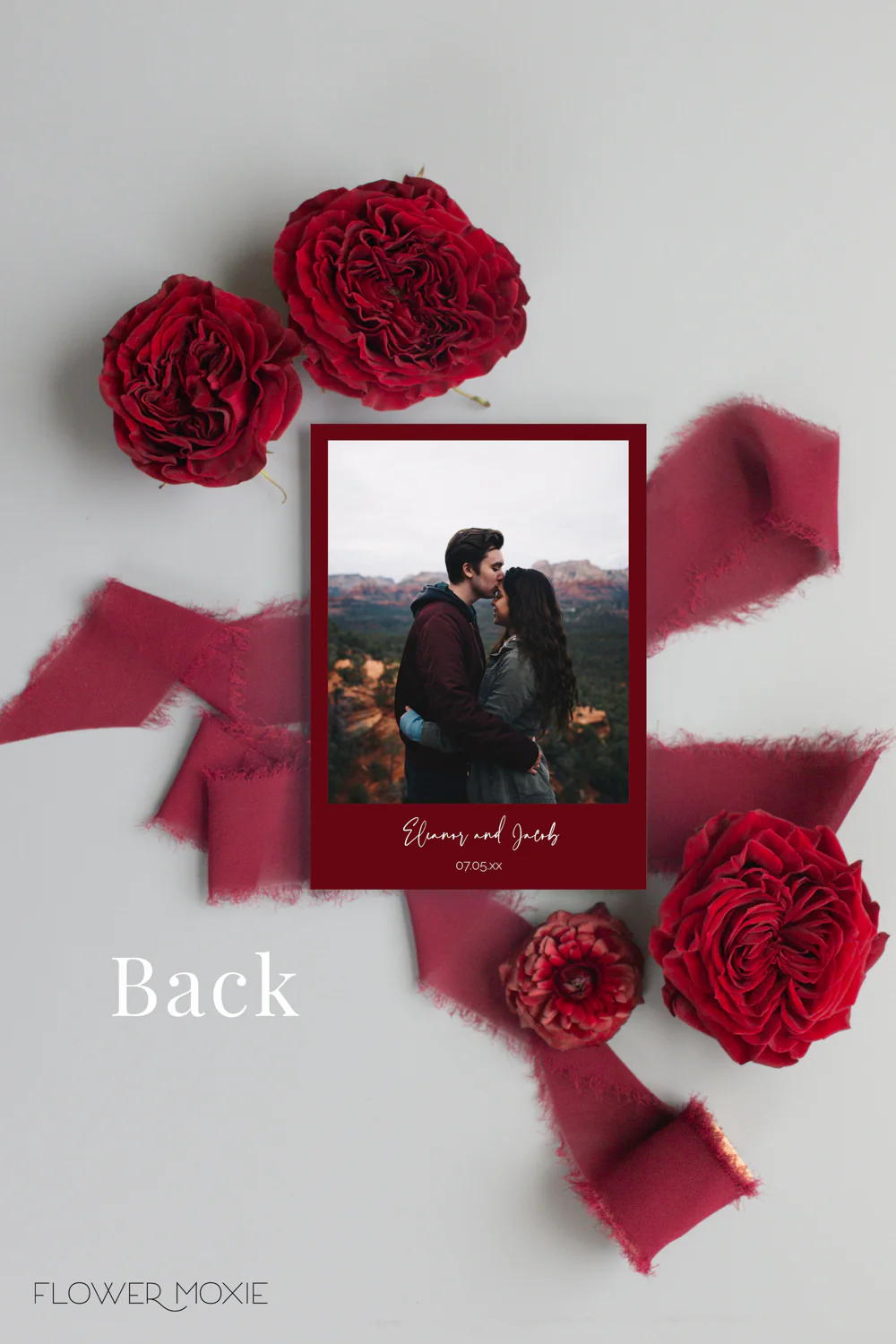 Moody Scarlet Minimalist Invitation Suite Template - 025 - Image 4
