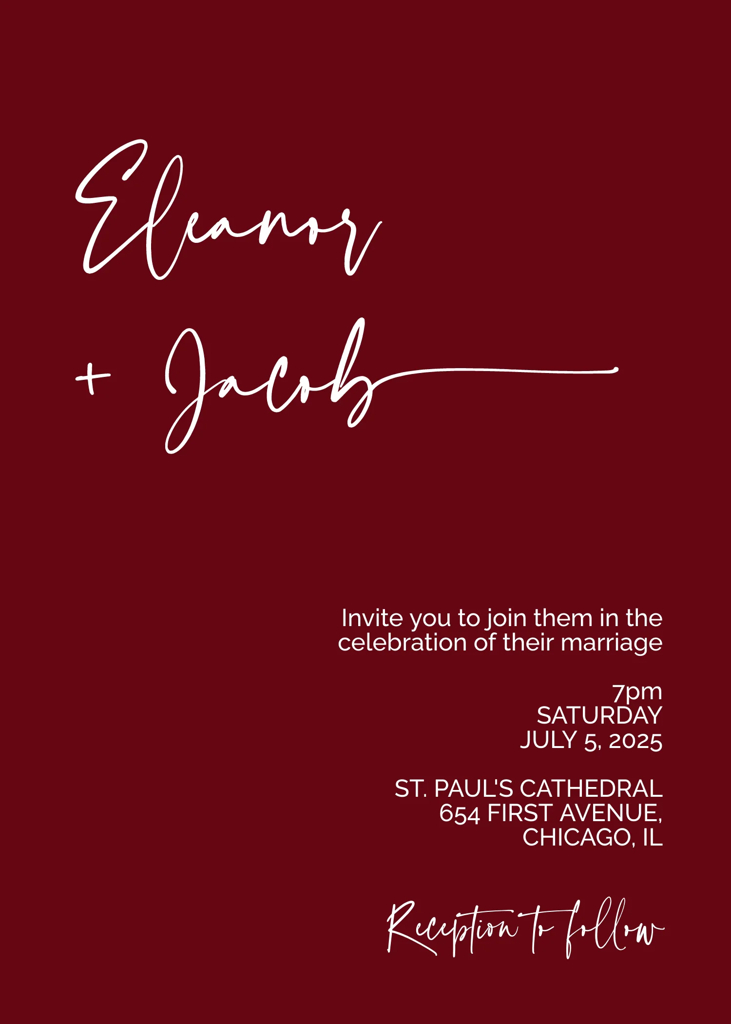 Moody Scarlet Minimalist Invitation Suite Template - 025 - Image 5