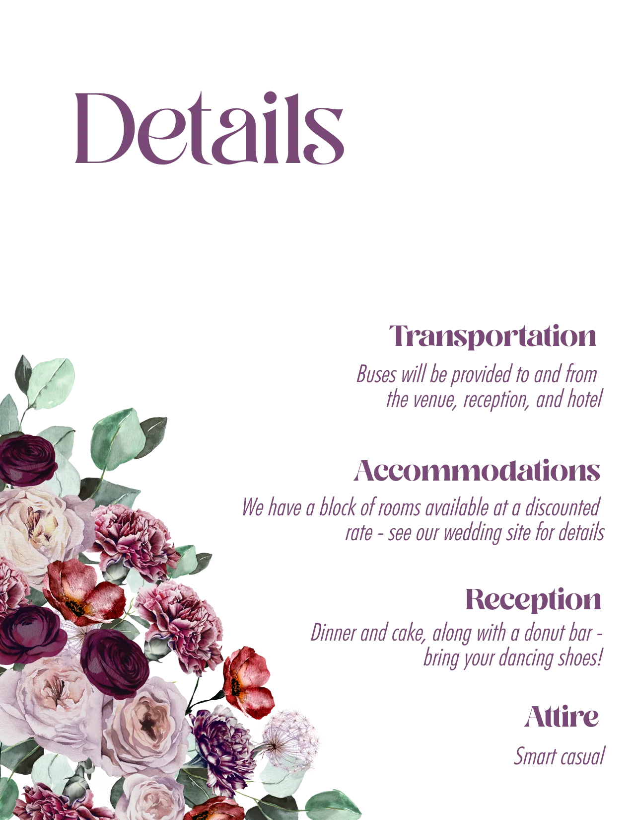 Moody Violet Invitation Suite Template - 030 - Image 7