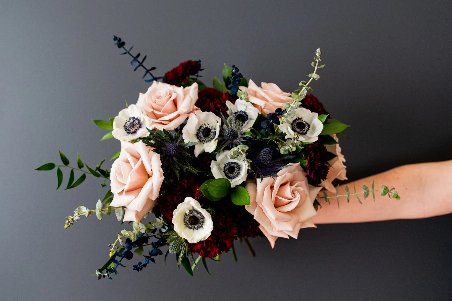 Navy and Wine Full DIY Bridal and 4-5 Maids or Centerpieces - Image 4