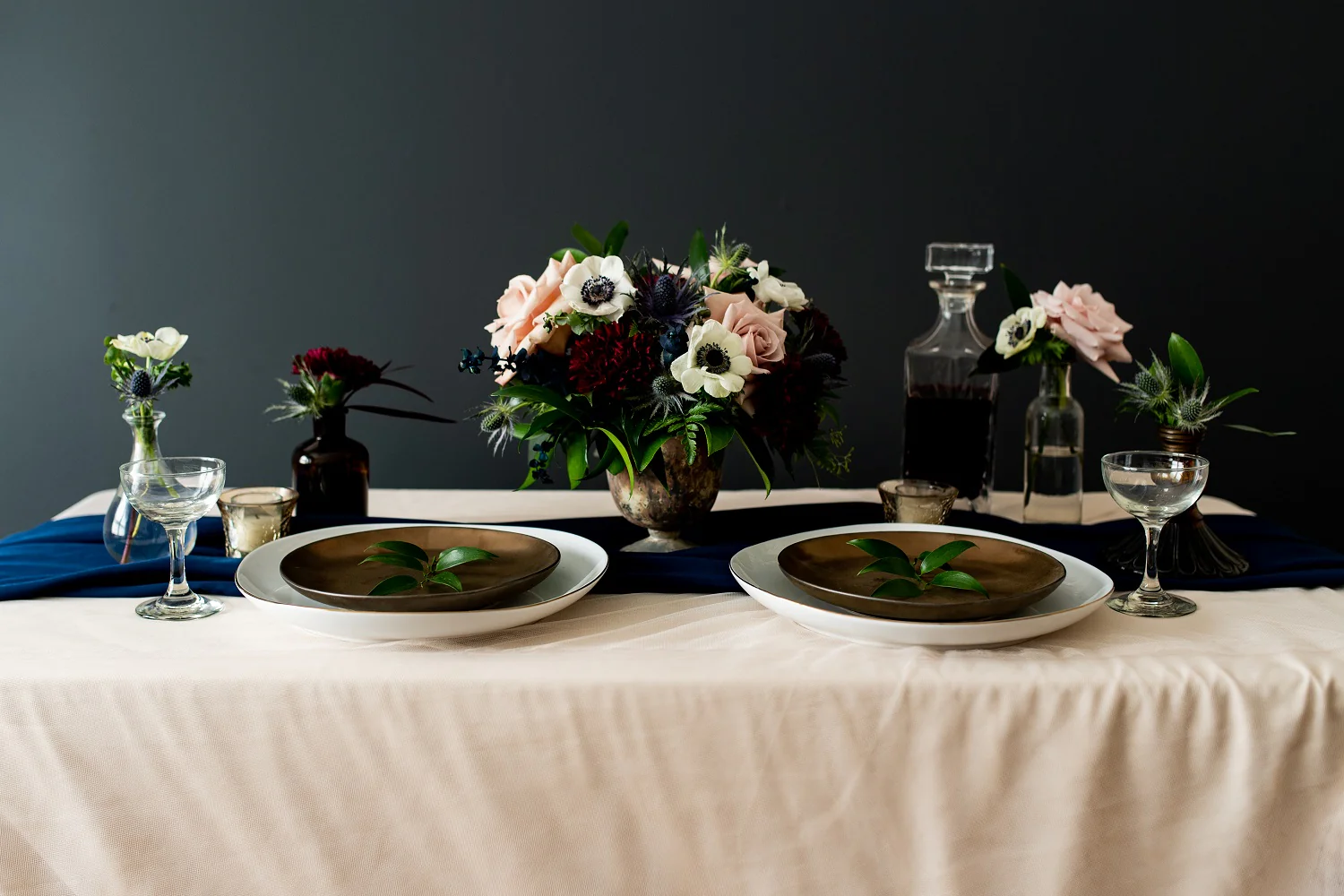 Navy and Wine Full DIY Centerpiece Set - Image 3