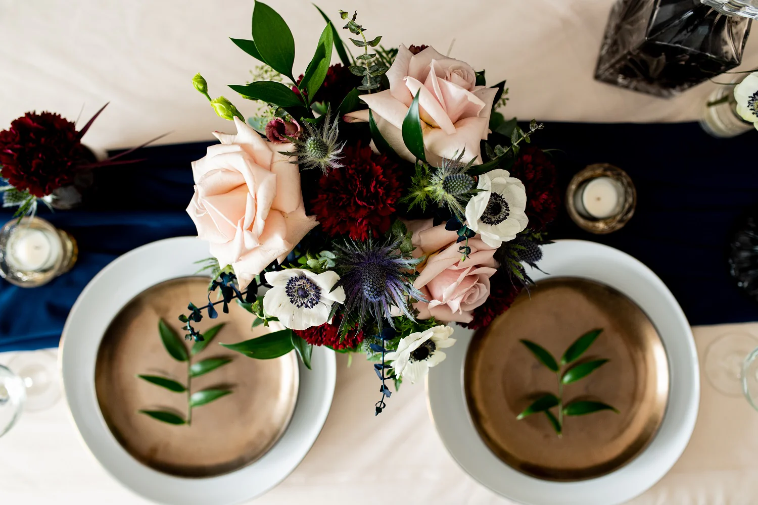 Navy and Wine Full DIY Centerpiece Set - Image 4