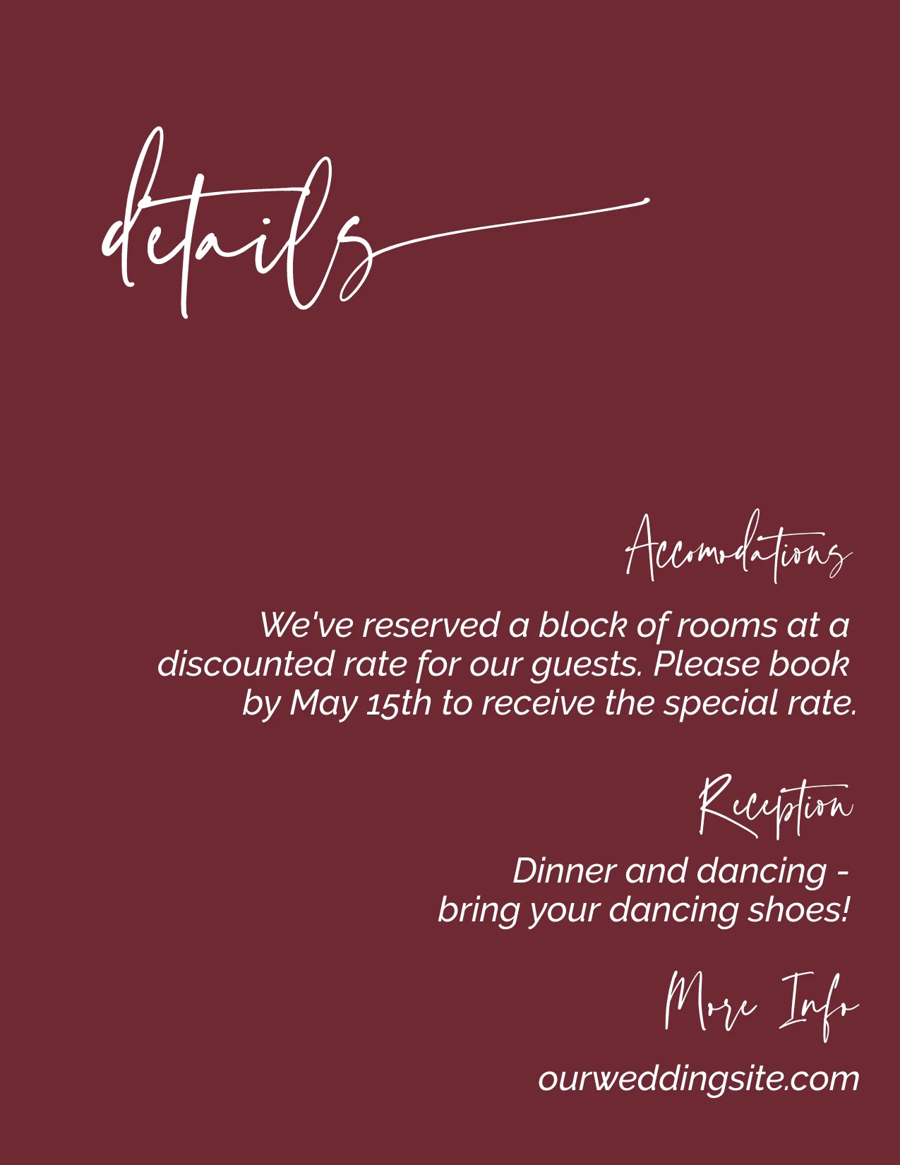 Navy and Wine Minimalist Invitation Suite Template - 025 - Image 7