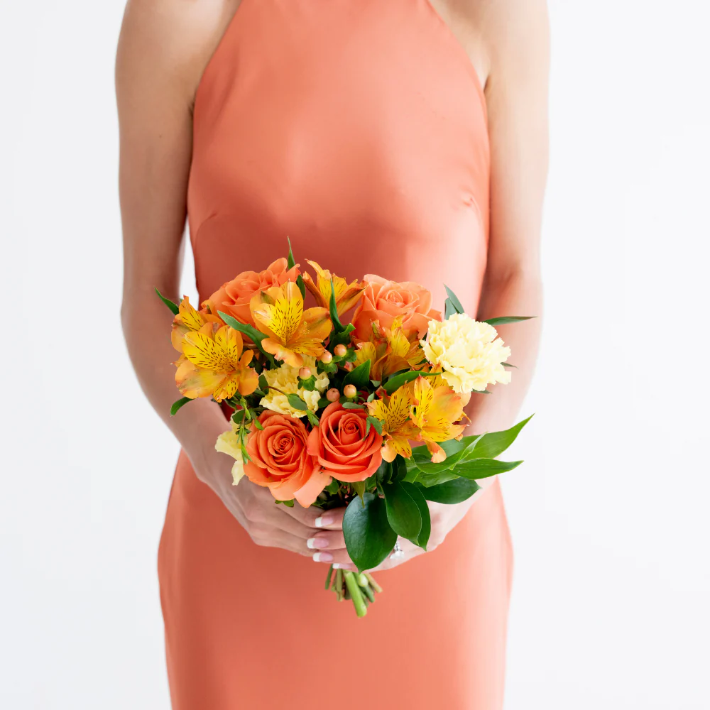 Orange Blossom Bridesmaid Bouquet