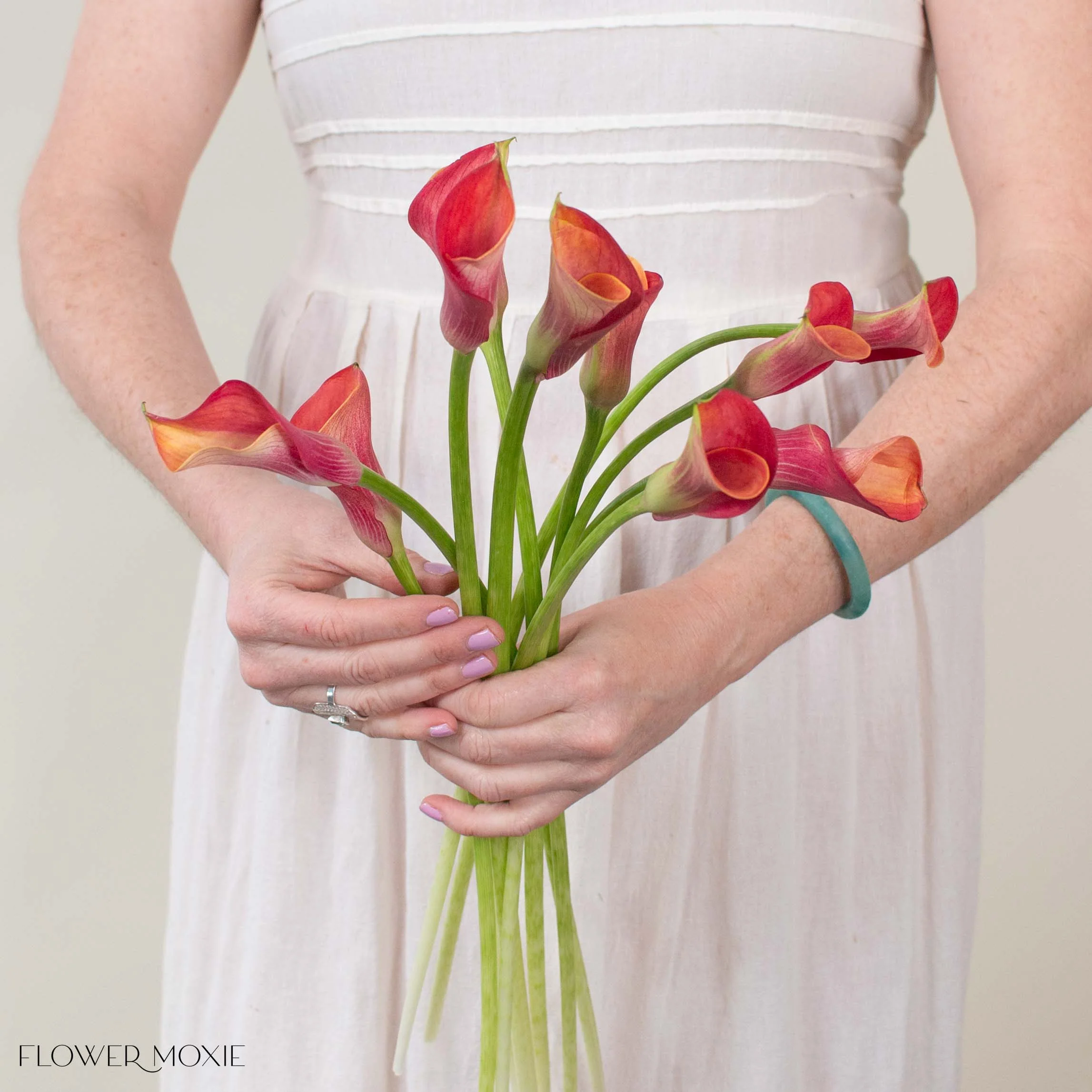 Orange Mini Calla Lily Flower - Image 6