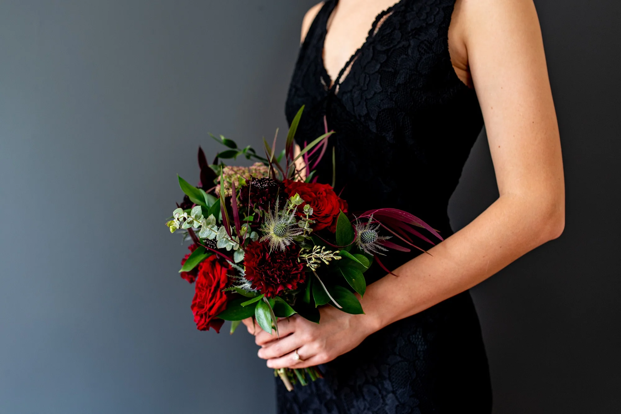 Moody Scarlet Full DIY Bridesmaid Bouquet Package- Makes 5-6 - Image 3