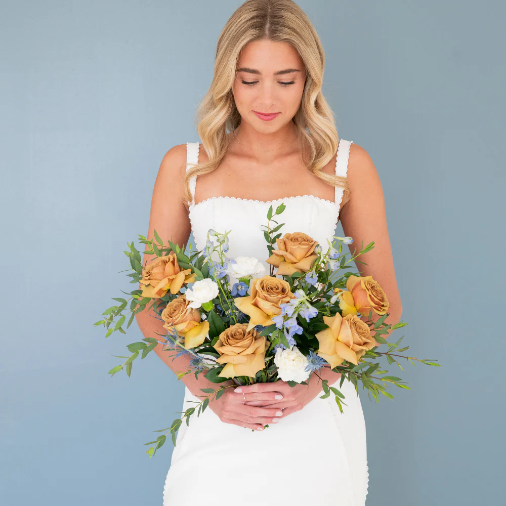 Coastal Blue Bridal Bouquet