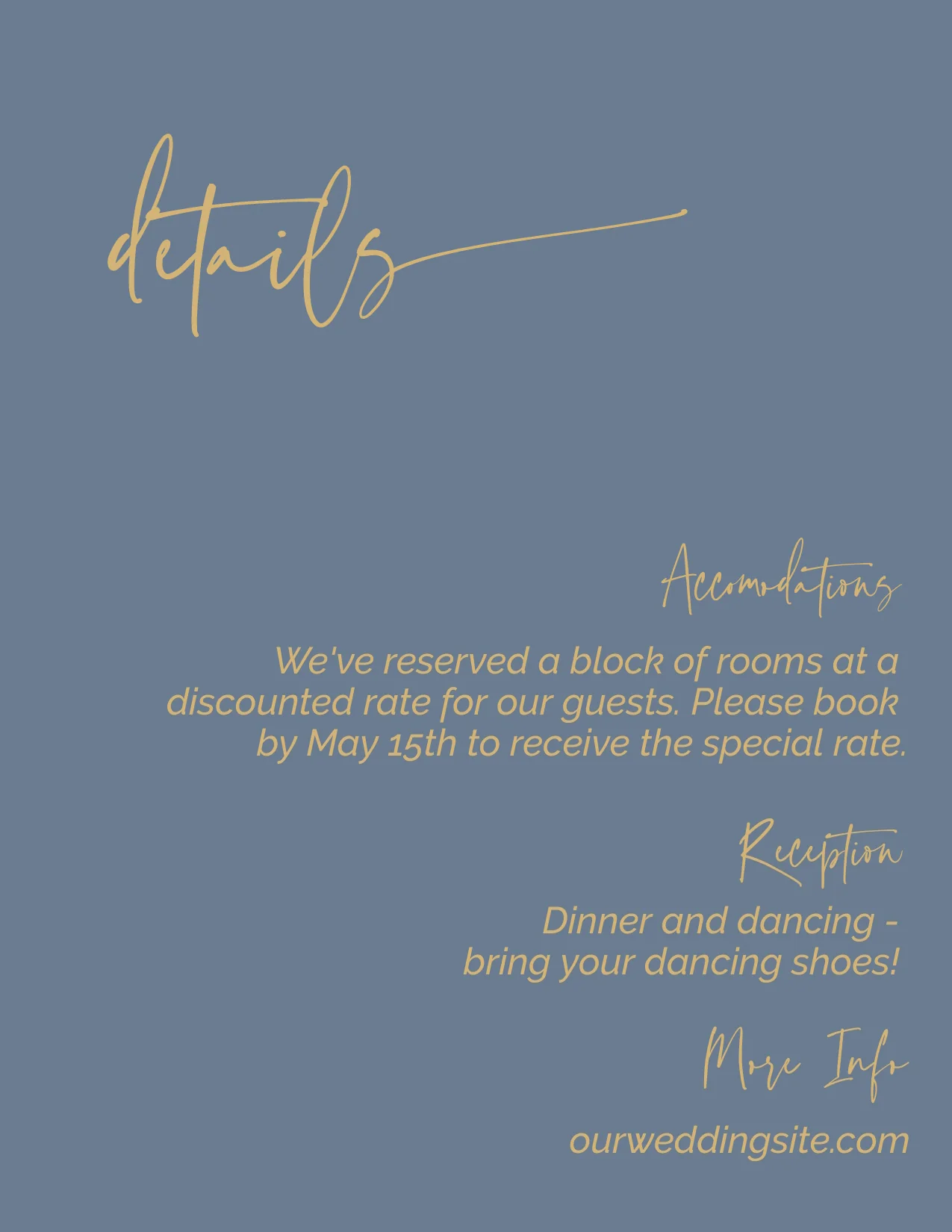Pacific Gold Minimalist Invitation Suite Template - 025 - Image 7