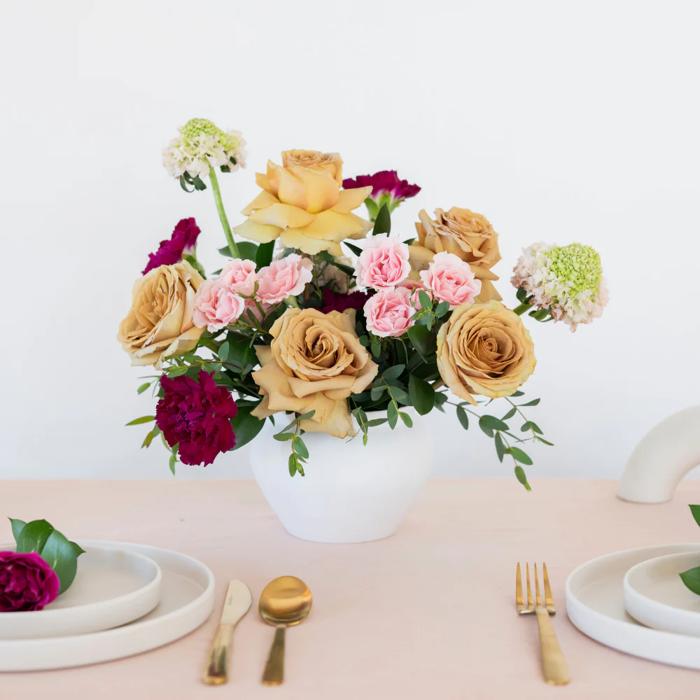 Blush and Gold Centerpiece