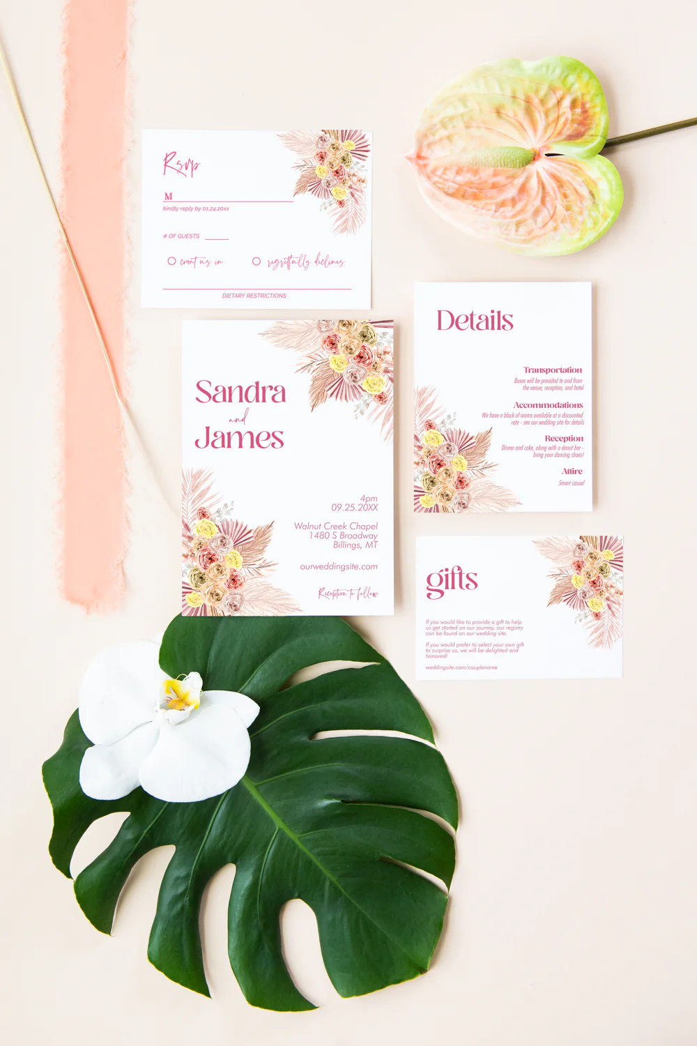 Palm Springs Invitation Suite Template - 030