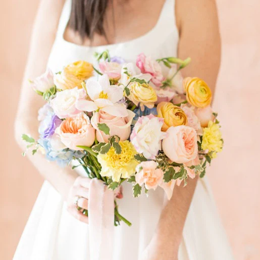 Pastels Full DIY Bridal and 4-5 Bridesmaid Bouquets