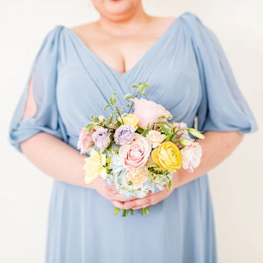 Pastels Full DIY Bridal and 4-5 Bridesmaid Bouquets - Image 3