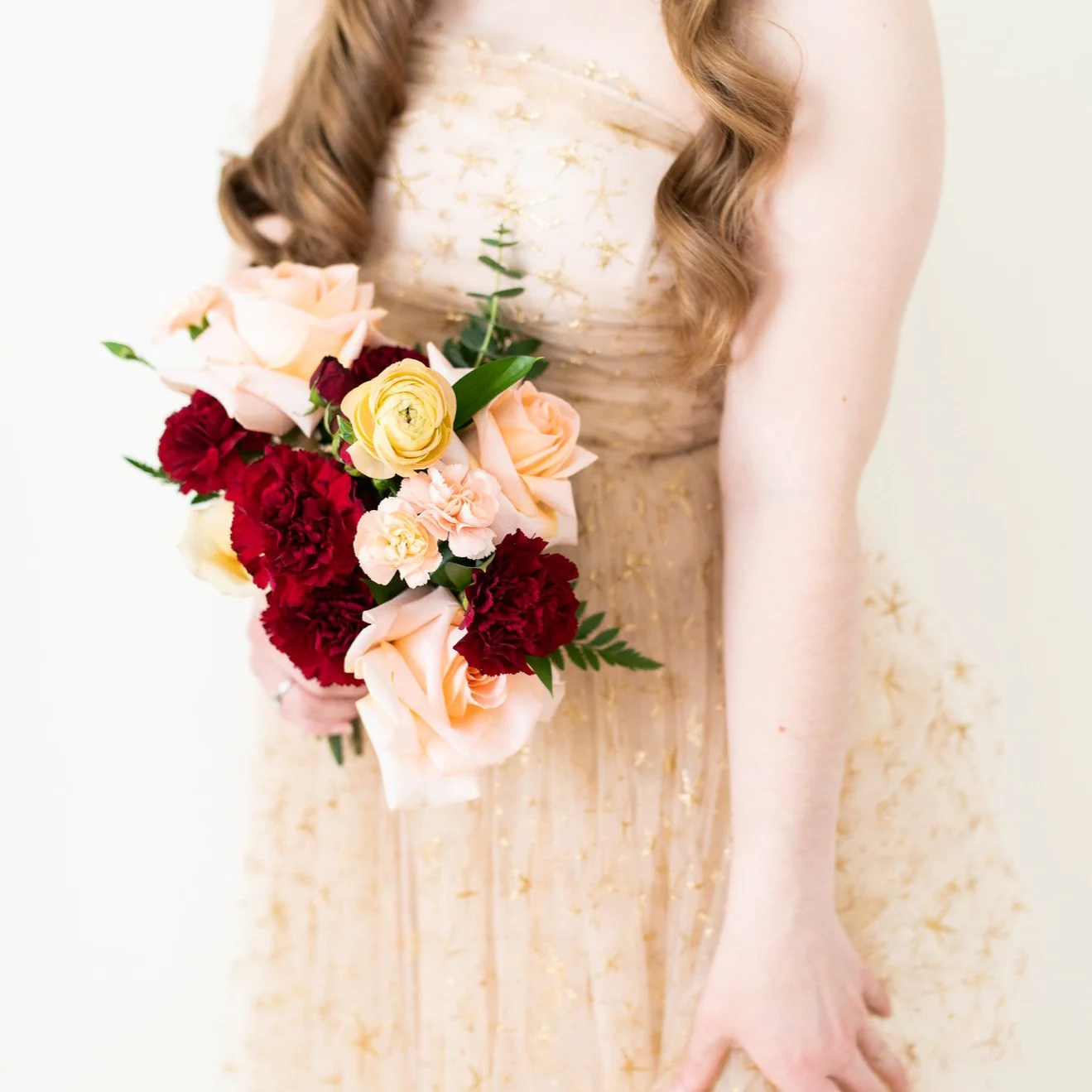 Peach and Burgundy Full DIY - Bridesmaid Bouquets - Makes 5-6 - Image 3