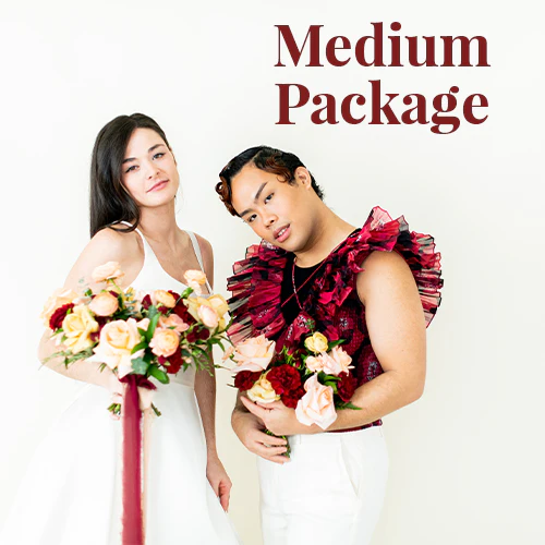 Peach and Burgundy Full DIY - - Medium Package