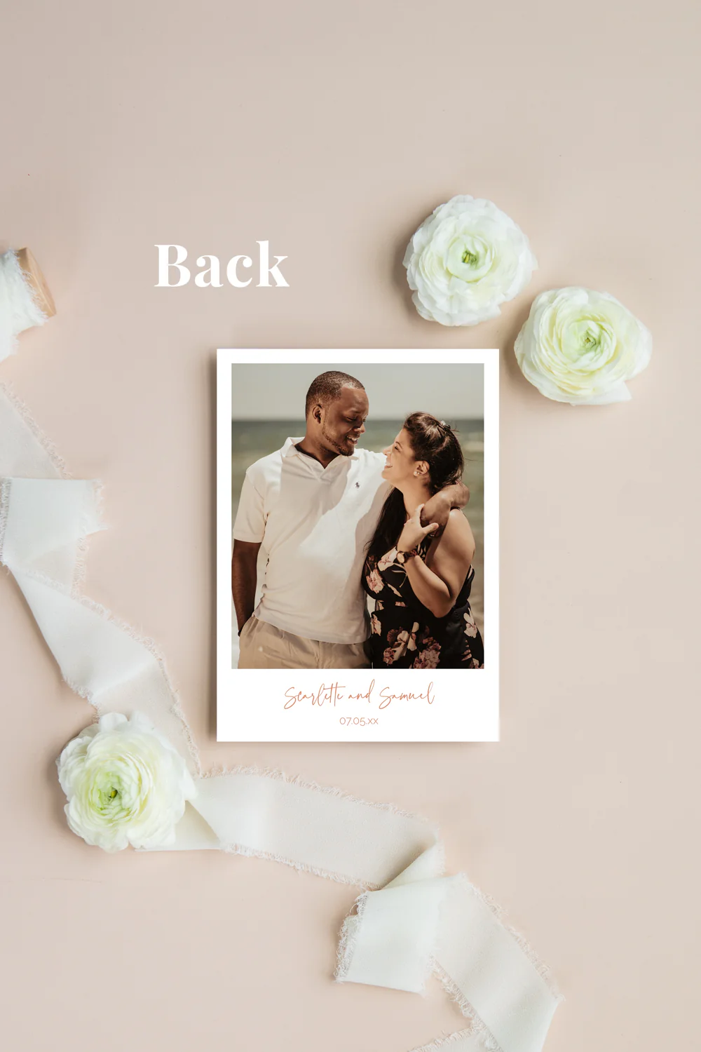 Peach and Burgundy Minimalist Invitation Suite Template - 025 - Image 4