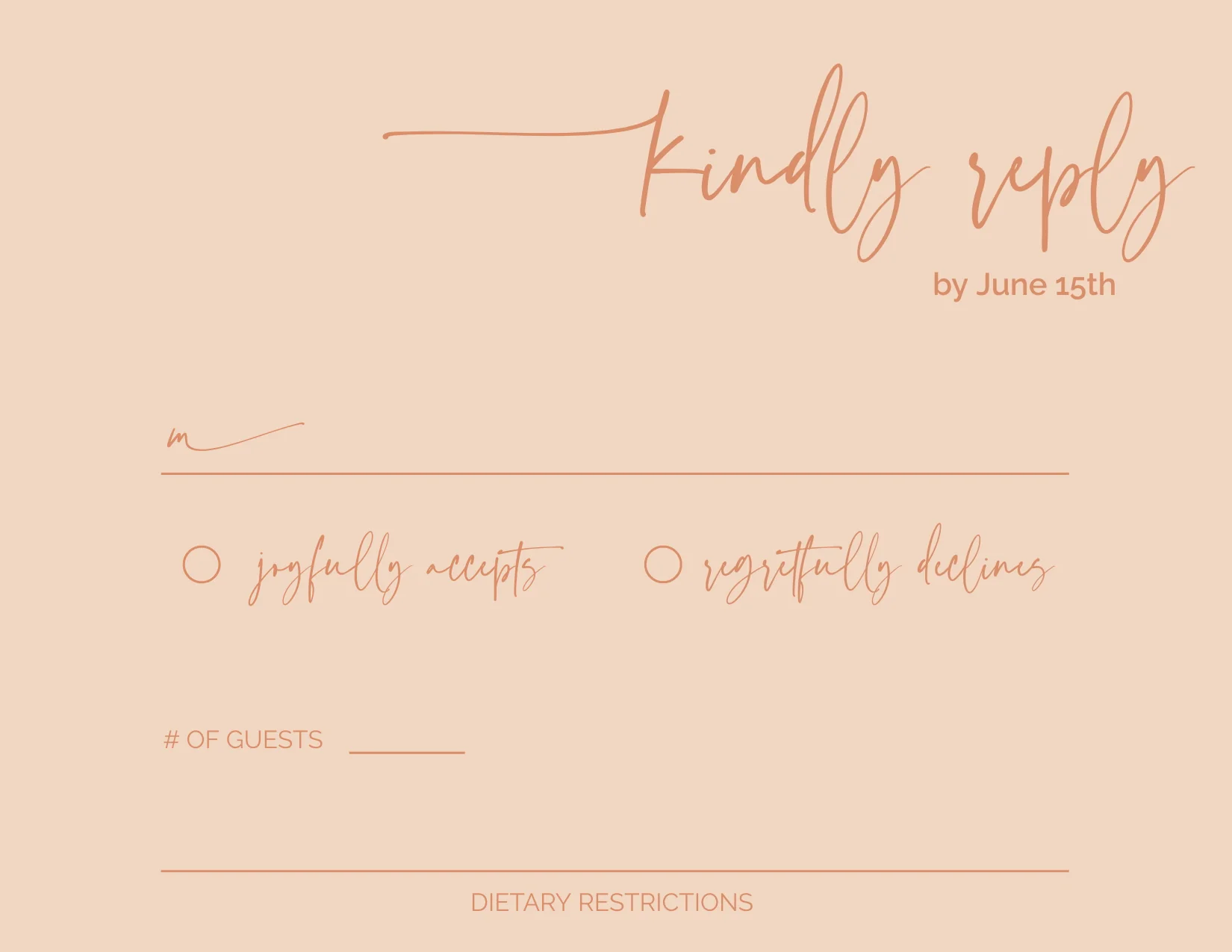 Peach and Burgundy Minimalist Invitation Suite Template - 025 - Image 8
