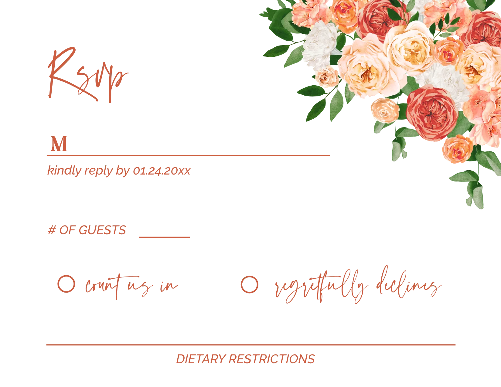 Peach and Coral Invitation Suite Template - 030 - Image 8