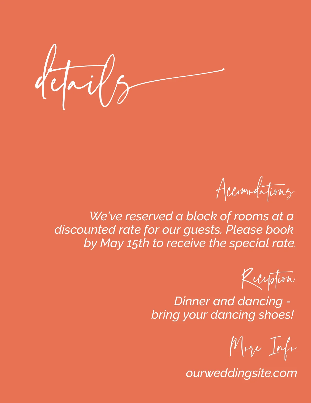 Peach and Coral Minimalist Invitation Suite Template - 025 - Image 7