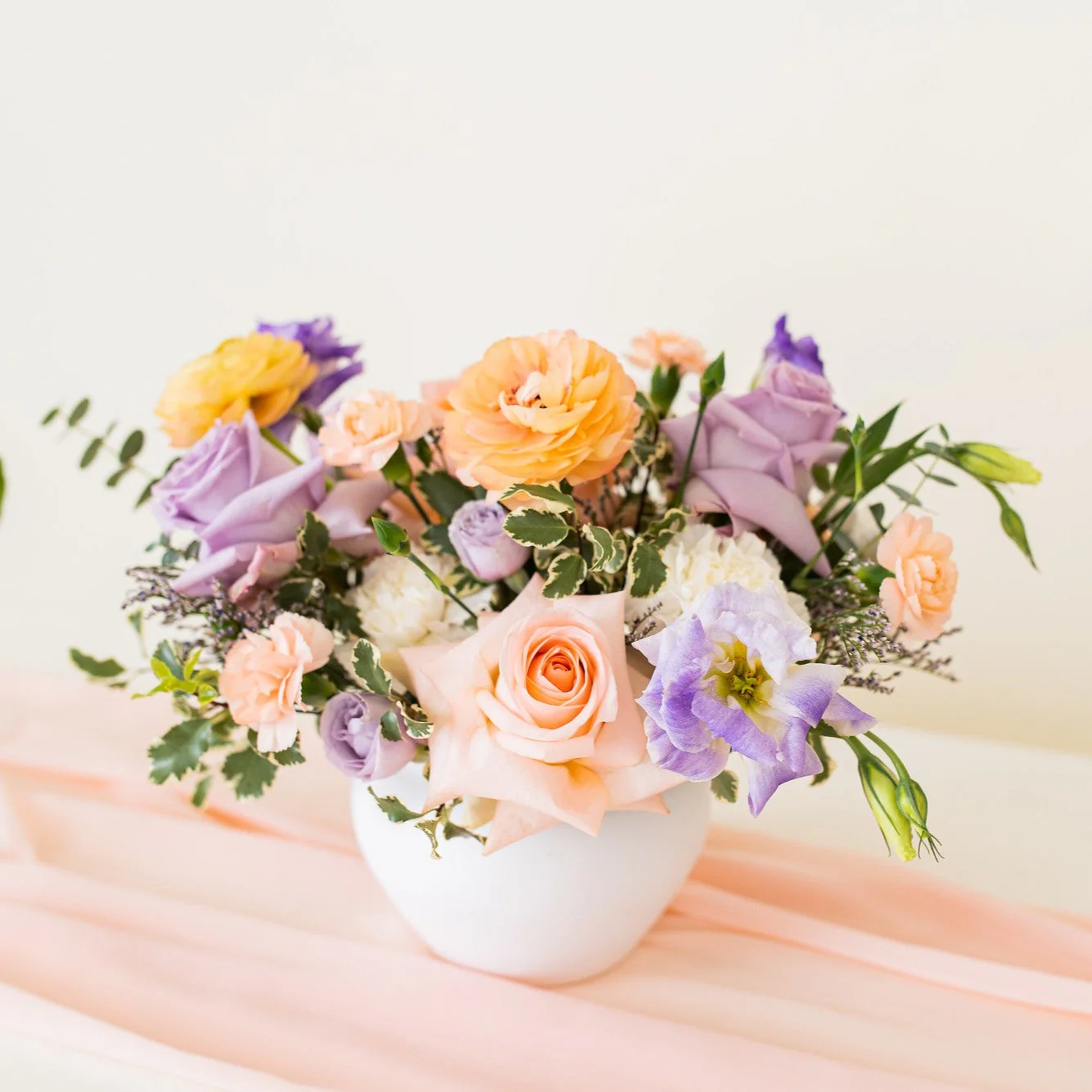 Peach and Lilac Full DIY Centerpiece Kit - Makes 7-8