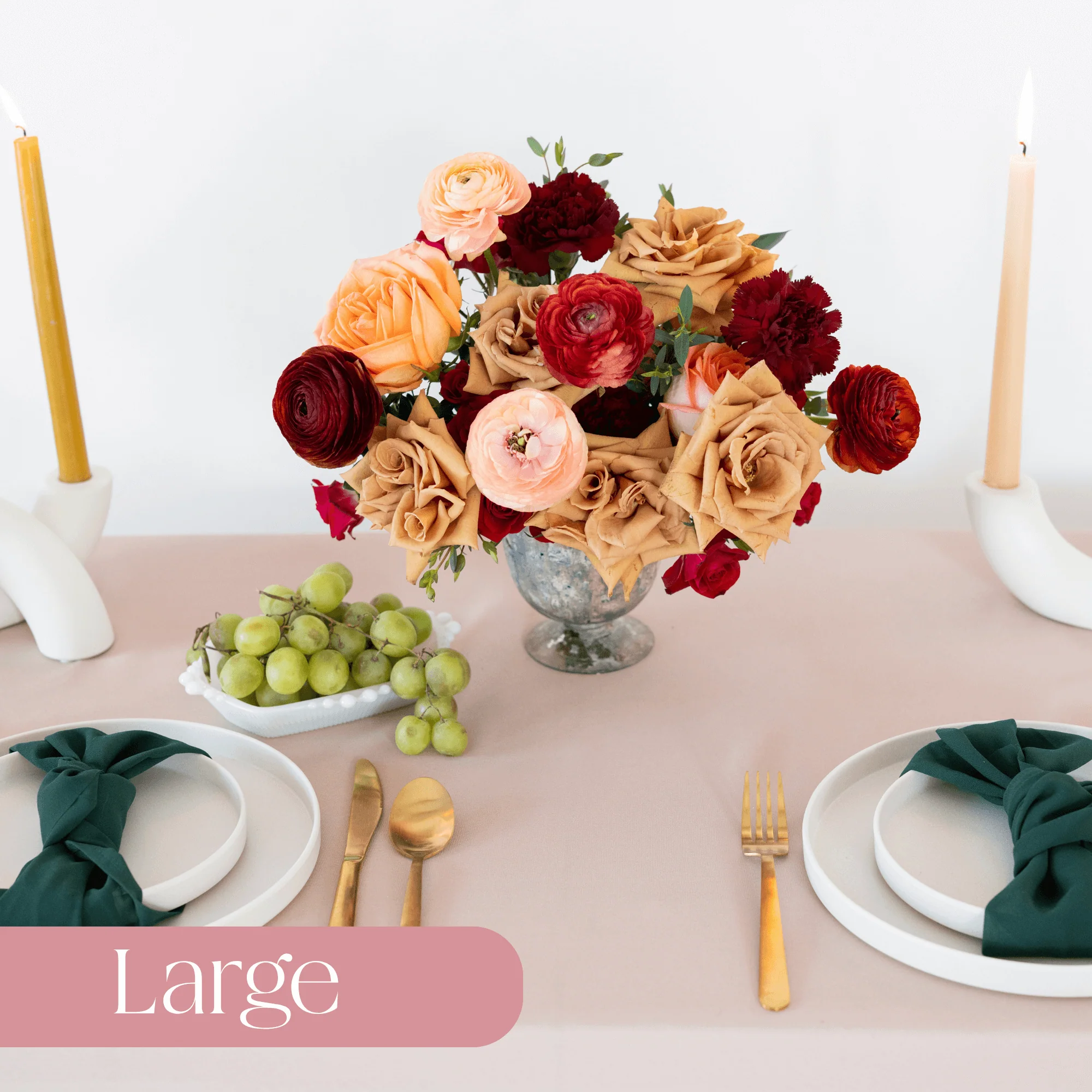 Peach and Burgundy Premade Plus - Large