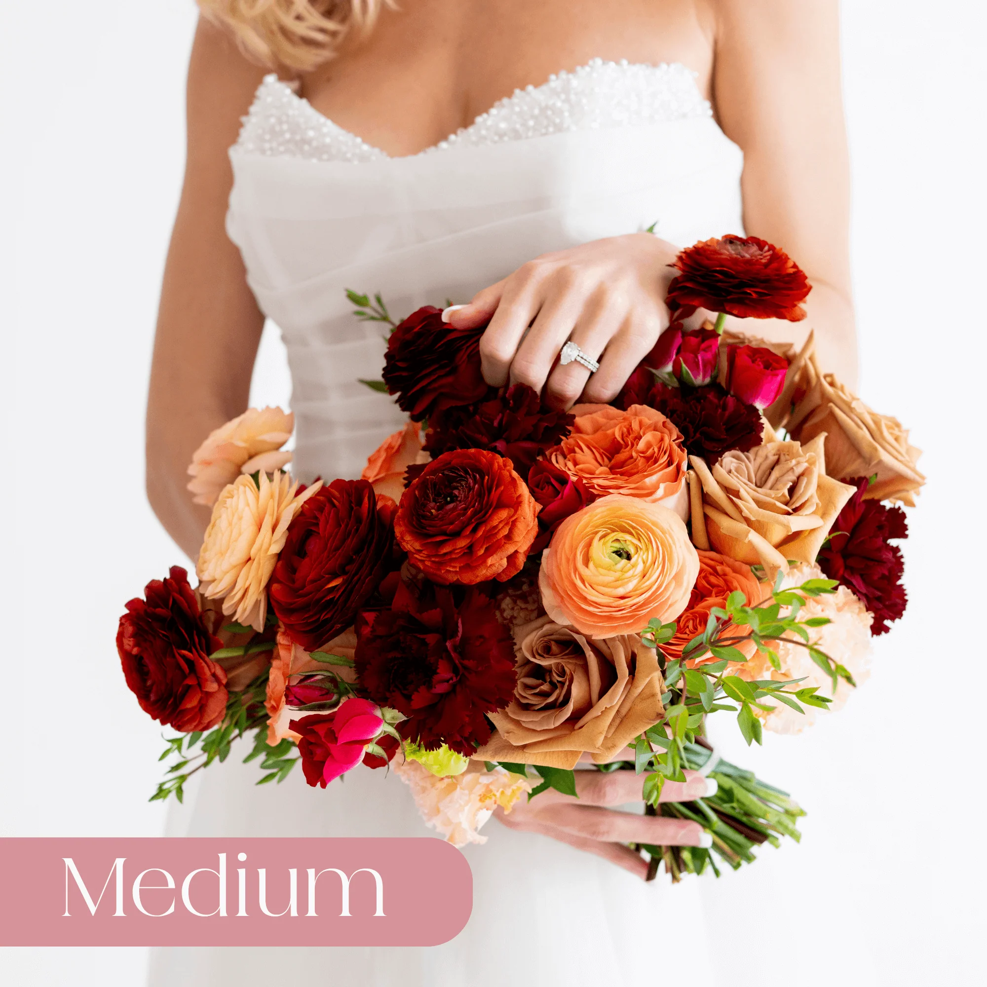 Peach and Burgundy Premade Plus - Medium