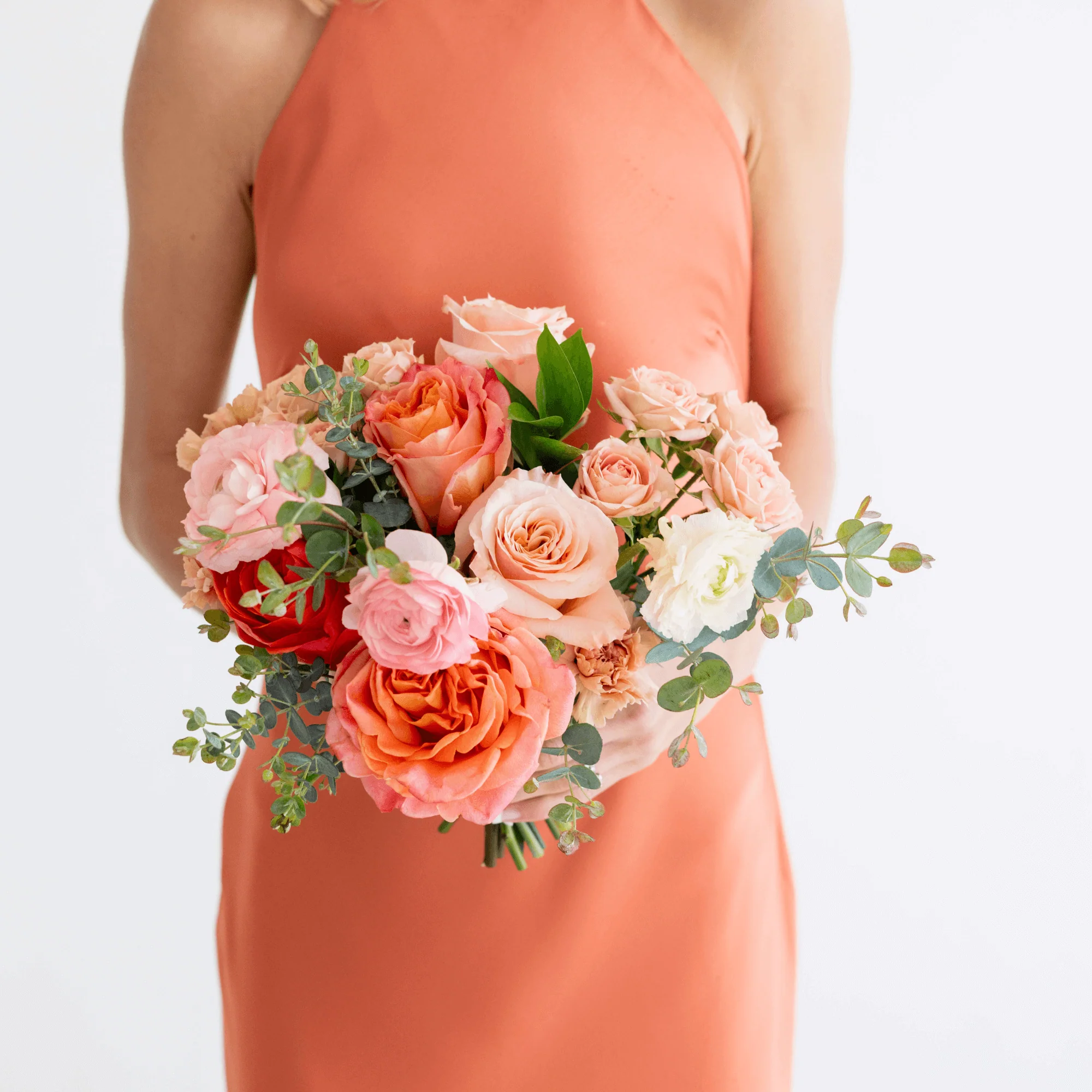 Peach and Coral Premade Plus- 6 Maids