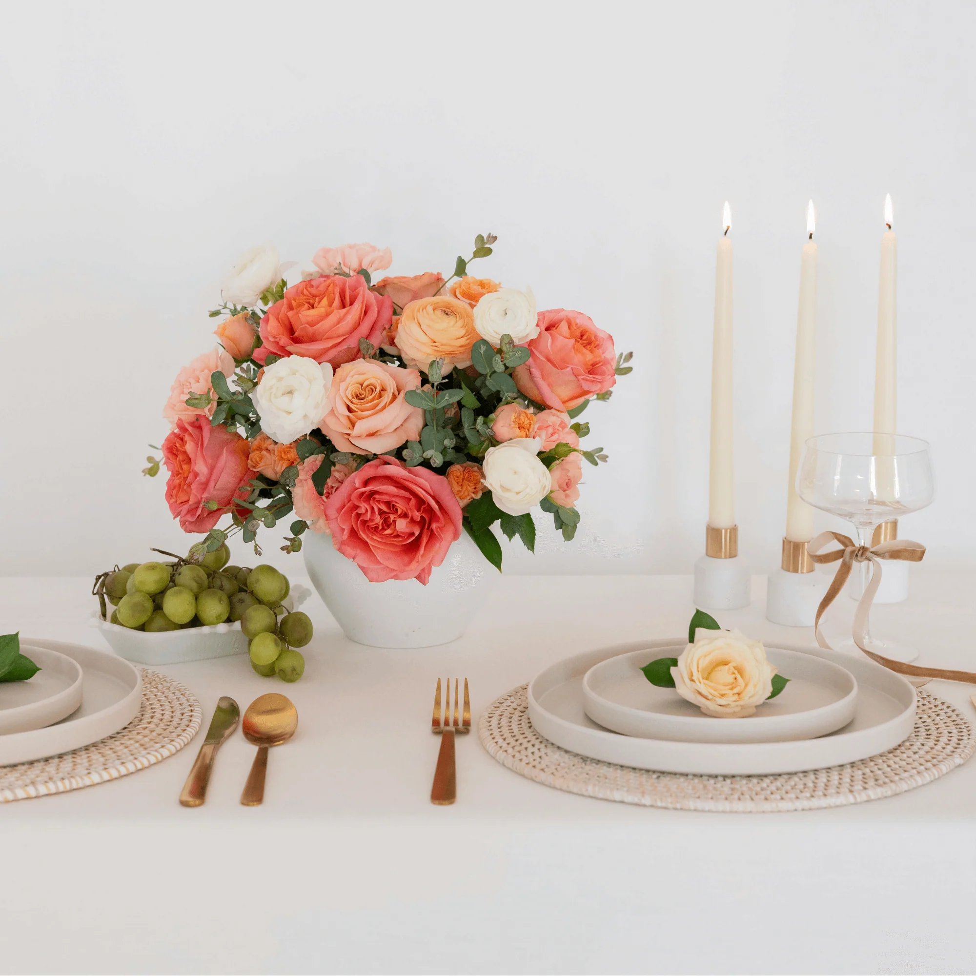Peach and Coral Premade Plus - 8 Centerpieces