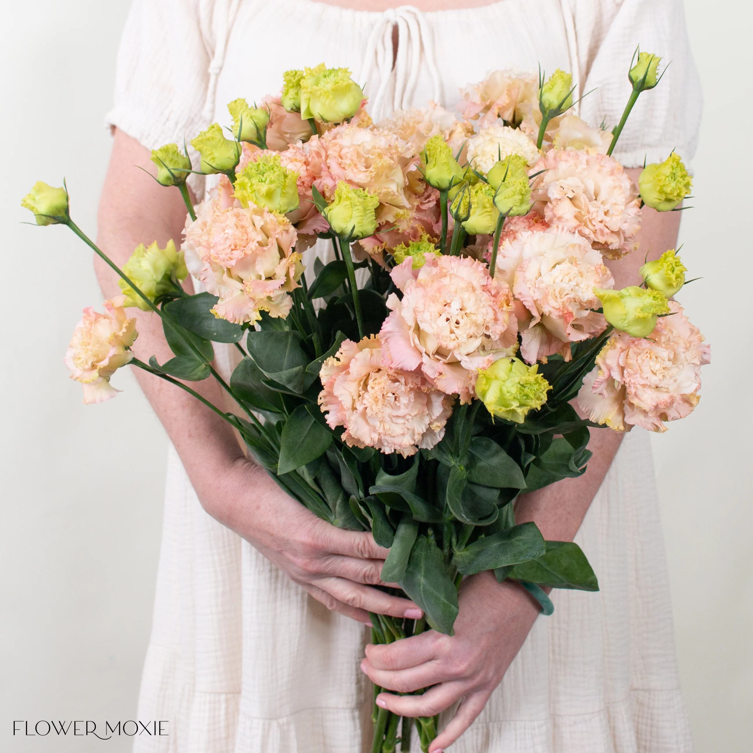 Peachy Pink Lisianthus Flower - Image 9