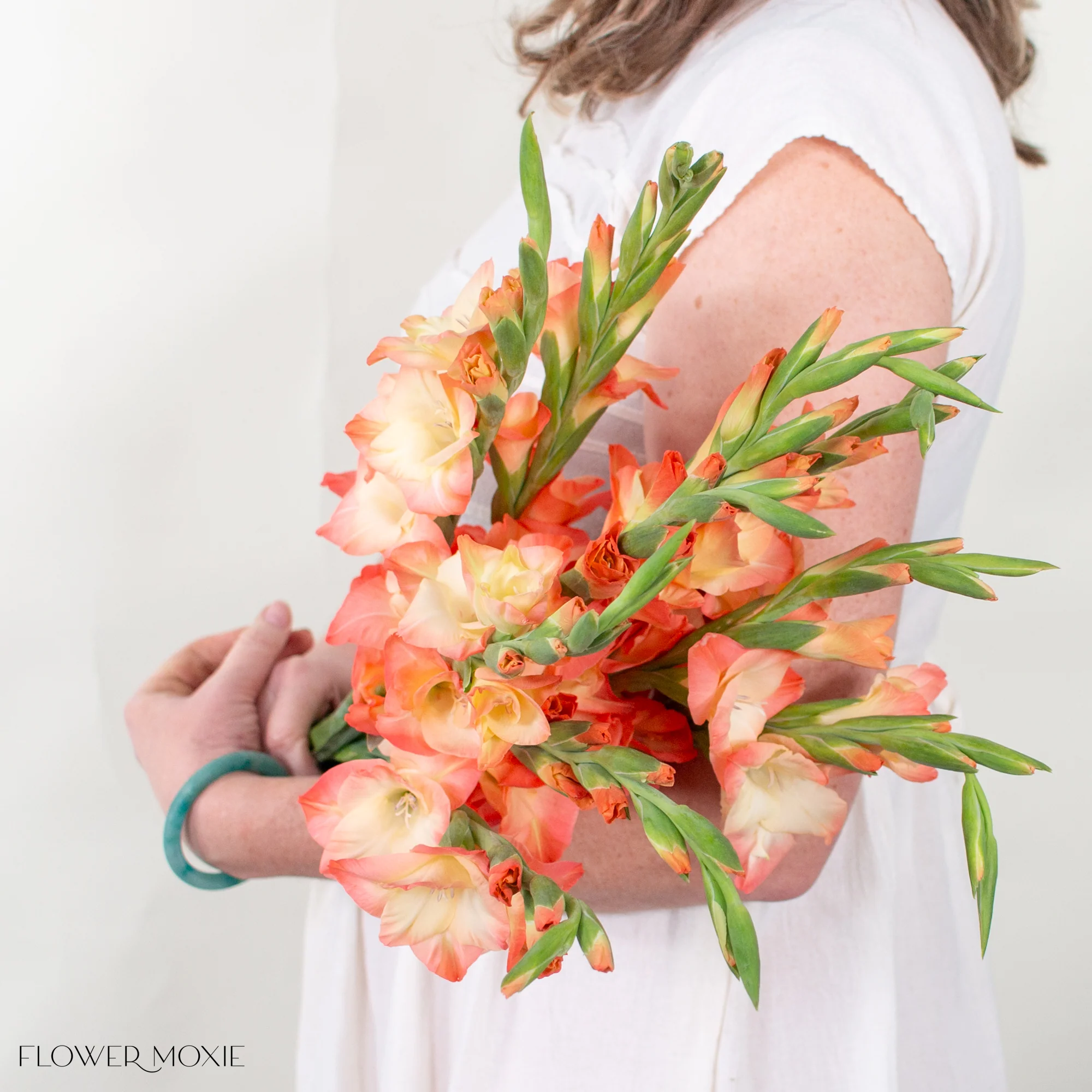 Peach Mini Gladiolus Flower - Image 3