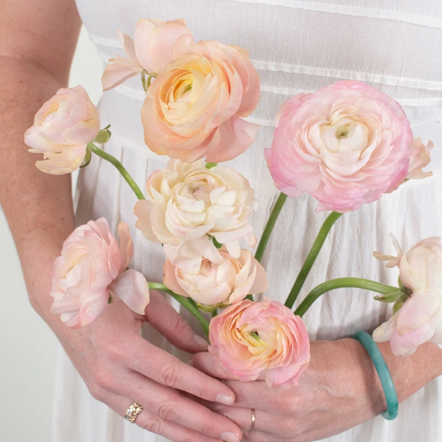 Peach Salmon Ranunculus Flower - Image 6