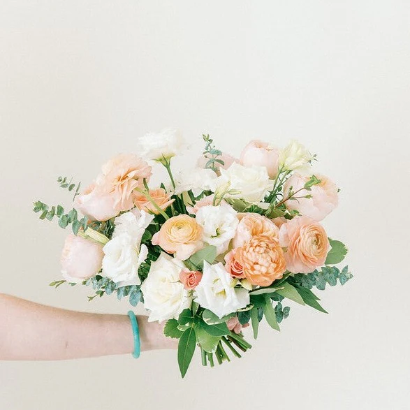 Peaches and Cream Full DIY - Bridal and 4-5 Bridesmaid Bouquets - Image 3