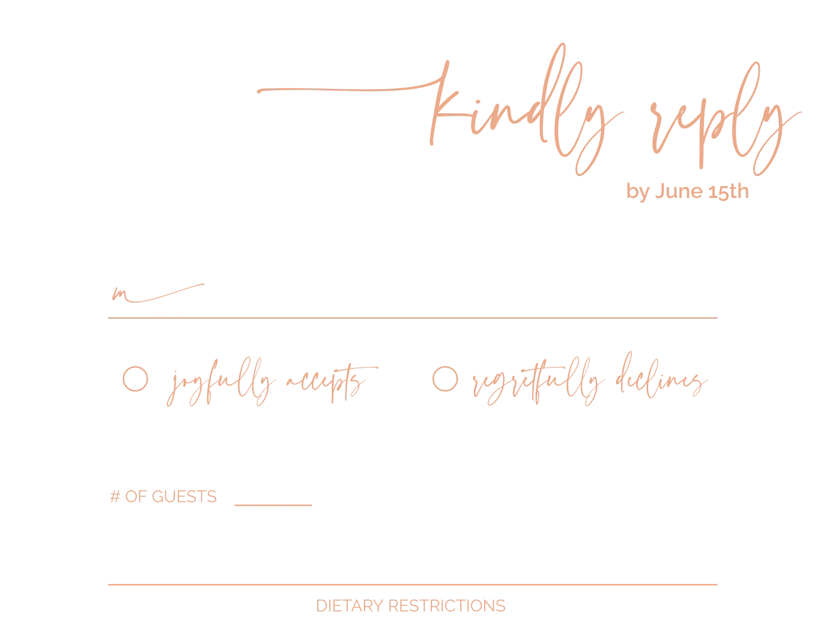 Peaches and Cream Minimalist Invitation Suite Template - 025 - Image 8