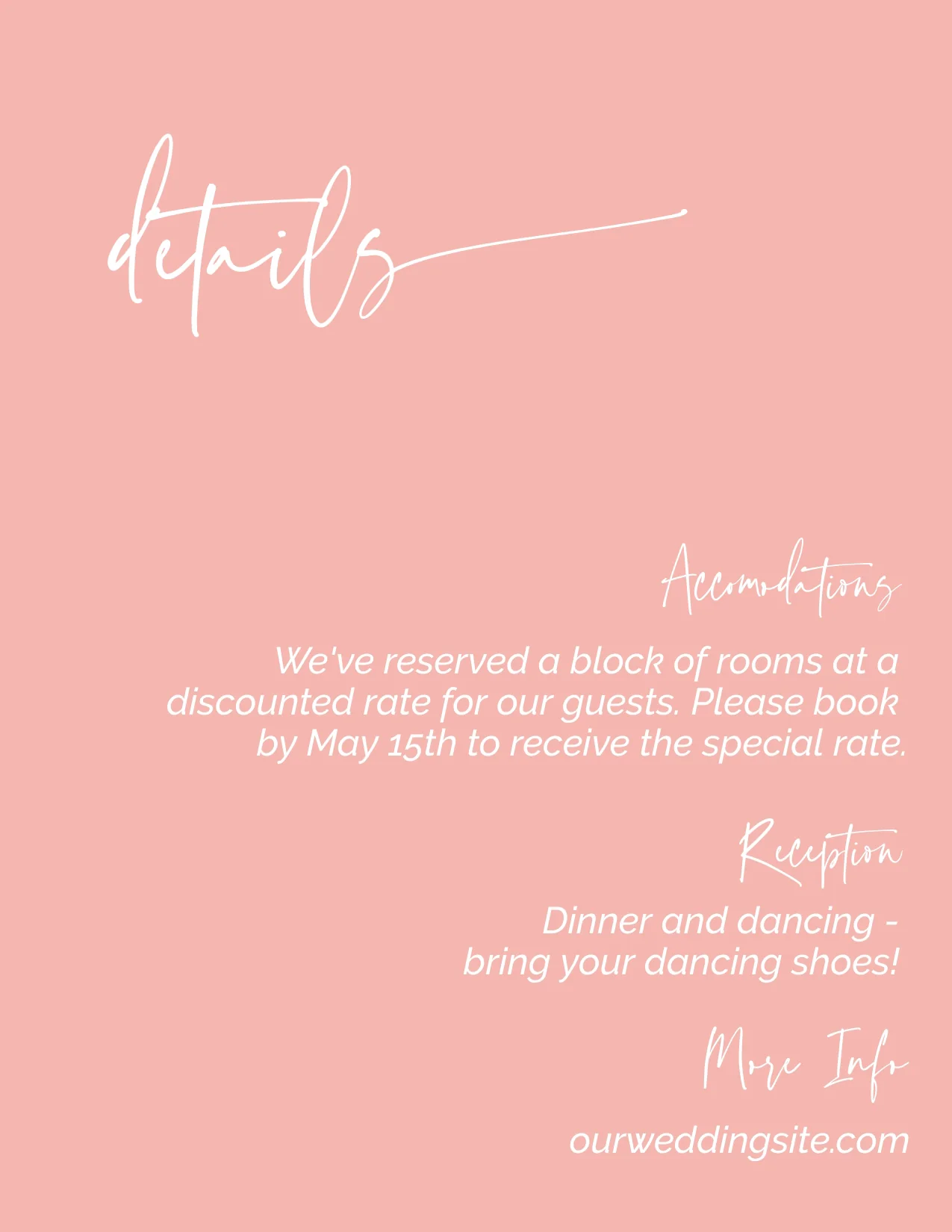 Pink Lemonade MInimalist Invitation Suite Template - 025 - Image 7