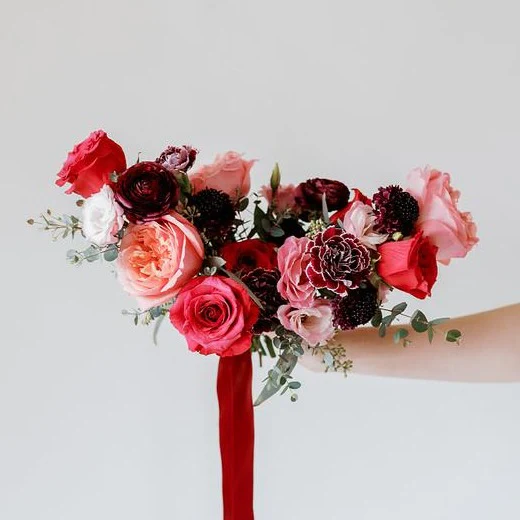 Pinks and Berries Full DIY Bridal and 4-5 Bridesmaid Bouquets
